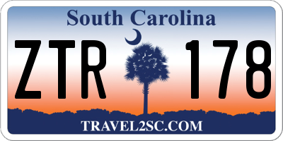 SC license plate ZTR178