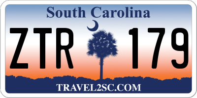 SC license plate ZTR179