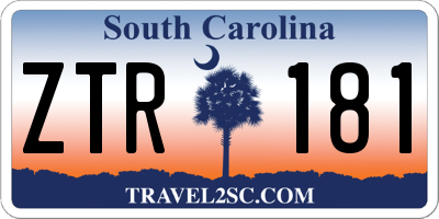 SC license plate ZTR181