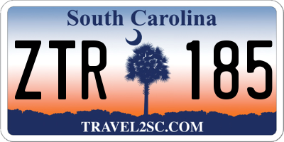 SC license plate ZTR185