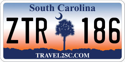 SC license plate ZTR186