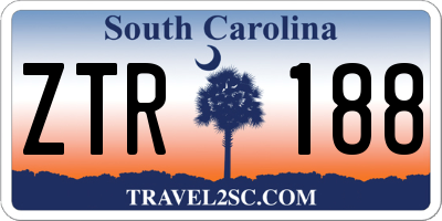 SC license plate ZTR188