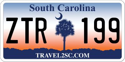 SC license plate ZTR199