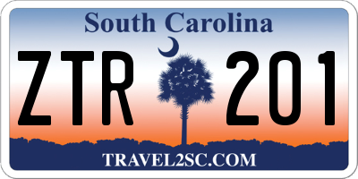SC license plate ZTR201