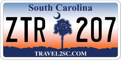 SC license plate ZTR207