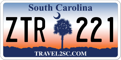 SC license plate ZTR221