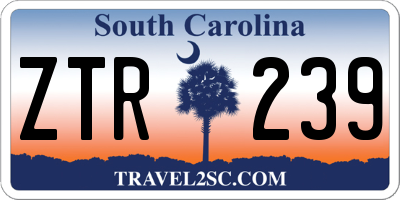 SC license plate ZTR239