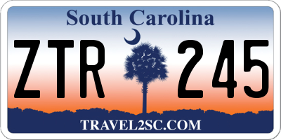 SC license plate ZTR245