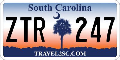 SC license plate ZTR247