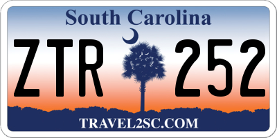 SC license plate ZTR252