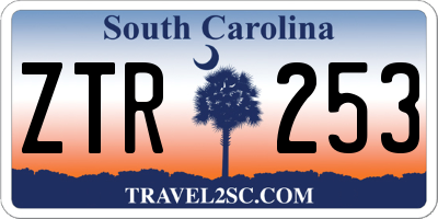 SC license plate ZTR253
