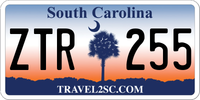 SC license plate ZTR255