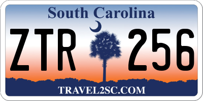 SC license plate ZTR256