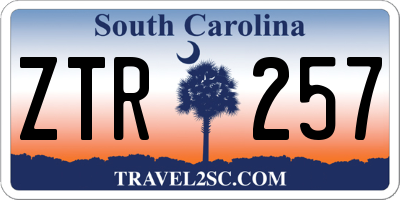SC license plate ZTR257