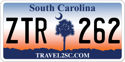 SC license plate ZTR262