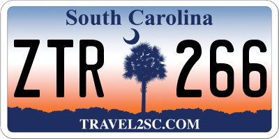 SC license plate ZTR266