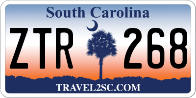 SC license plate ZTR268