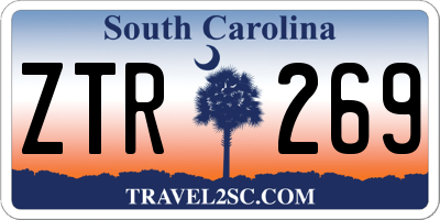 SC license plate ZTR269
