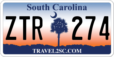 SC license plate ZTR274
