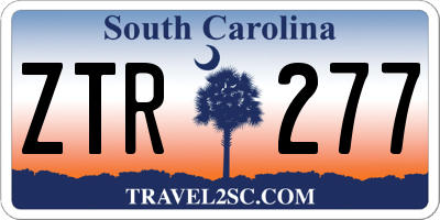 SC license plate ZTR277