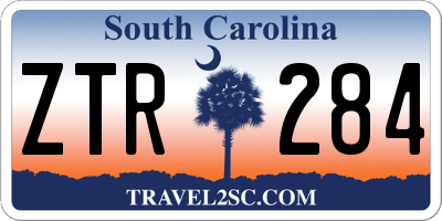 SC license plate ZTR284