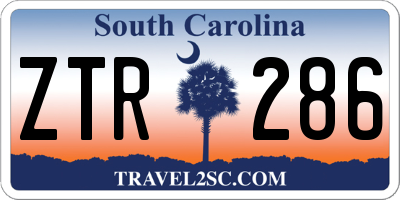 SC license plate ZTR286