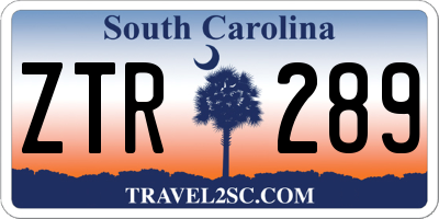 SC license plate ZTR289