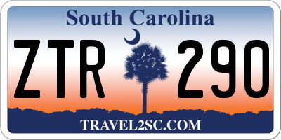 SC license plate ZTR290
