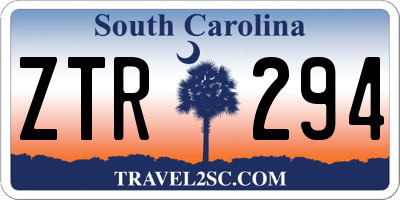 SC license plate ZTR294