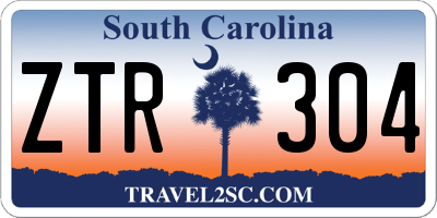 SC license plate ZTR304