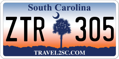 SC license plate ZTR305