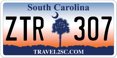 SC license plate ZTR307