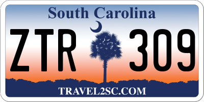 SC license plate ZTR309