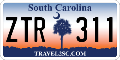 SC license plate ZTR311