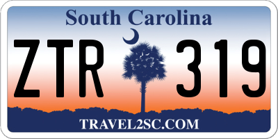 SC license plate ZTR319