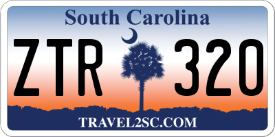 SC license plate ZTR320