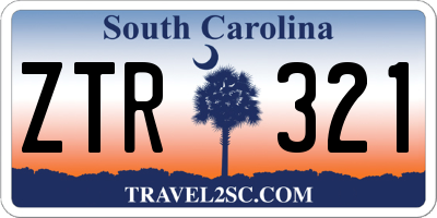 SC license plate ZTR321