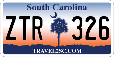 SC license plate ZTR326