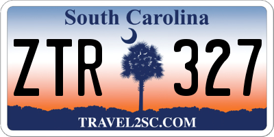 SC license plate ZTR327
