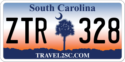 SC license plate ZTR328
