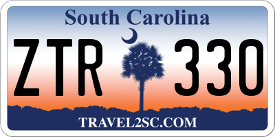 SC license plate ZTR330