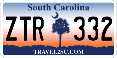 SC license plate ZTR332
