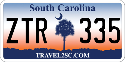 SC license plate ZTR335