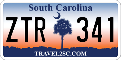 SC license plate ZTR341