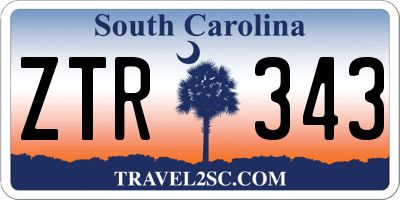 SC license plate ZTR343