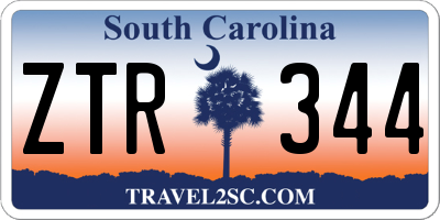 SC license plate ZTR344