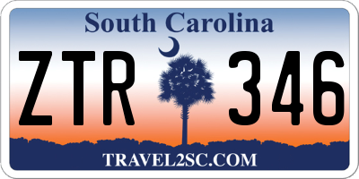 SC license plate ZTR346