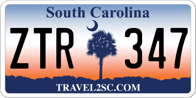 SC license plate ZTR347