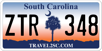 SC license plate ZTR348