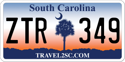 SC license plate ZTR349